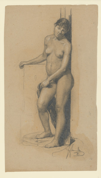 Standing woman nude, 1887.