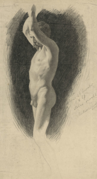 Nude with raised hands, 1857.