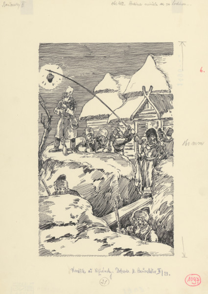 14.- Hour after hour passed, 1953. Additional Info: Illustration for the novel by J.Niznansky The