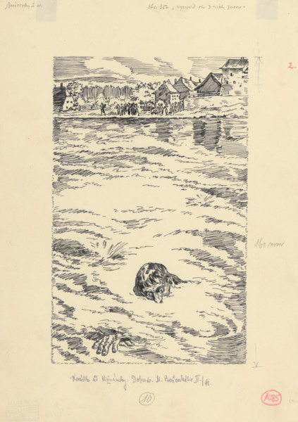 18.- He emerged from them again, 1953. Additional Info: Illustration for the novel by J.Niznansky