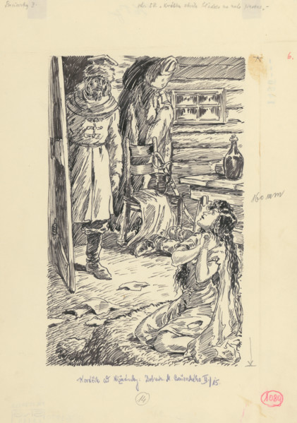22.- She stared at him in horror for a short moment, 1953. Additional Info: Illustration for the