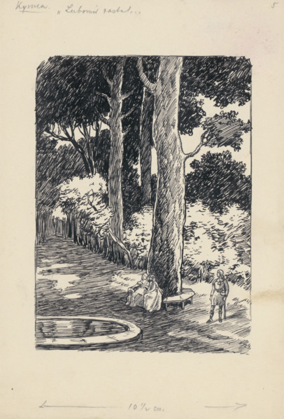 Lubomir stood..., 1928. Additional Info: Illustration for the novel by F.Urbanek Kysuc, Society of