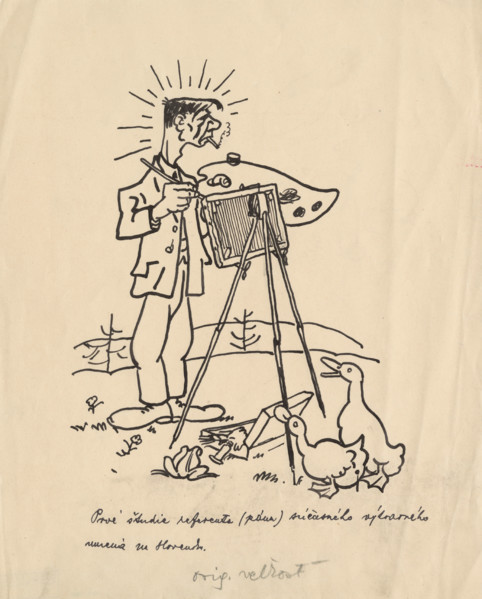 Satirical Drawing for a Magazine I., around 1940.