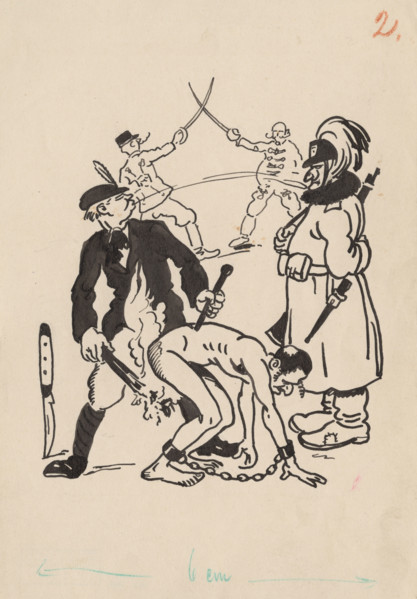 Drawing for the story The Well of the Wise Men by Selma Lagerlof, around 1940. Additional Info: