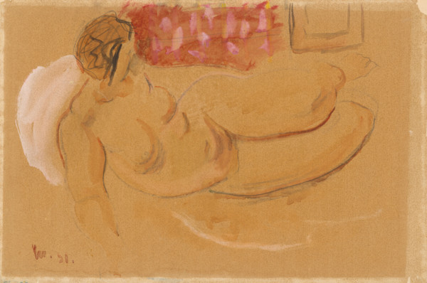 A reclining female nude, 1931.
