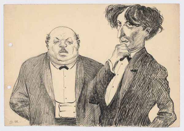 Joint Work - Satirical Drawing, around 1935.