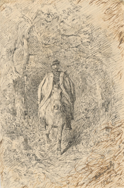 Juhasz on horseback, 1887.