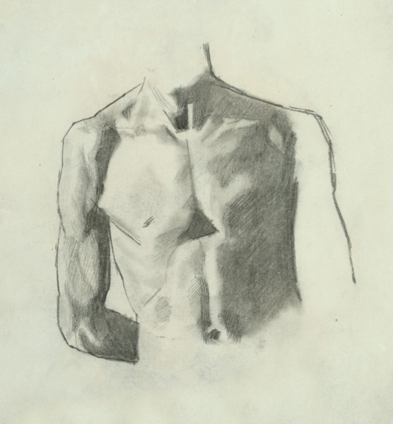 Bust of a man - study, around 1890.