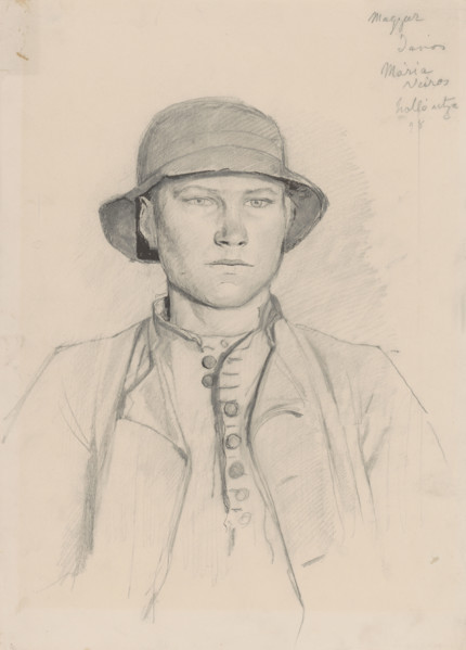 Peasant's head, around 1875-1878.