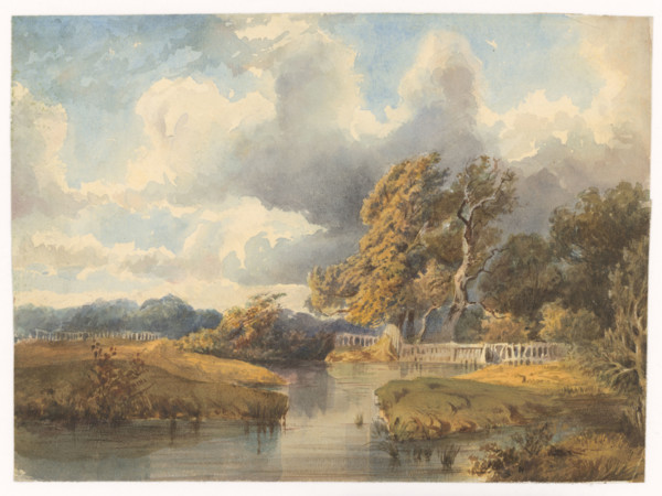Lake in the Swiss Park, around 1870. Additional Info: Drawings based on J.J.Ulrich's designs.