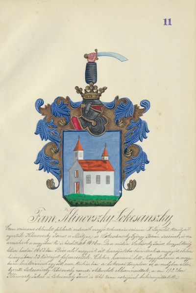 Coat of arms of the Klinovska Lokcanska family, 1904.   Additional Info: Adolf Medzihradsky's