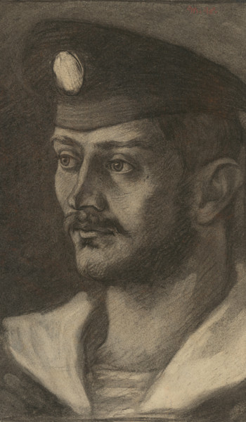 Portrait study of a sailor's head, 1898.