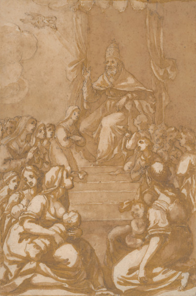 Blessing pope, 1401/1500.