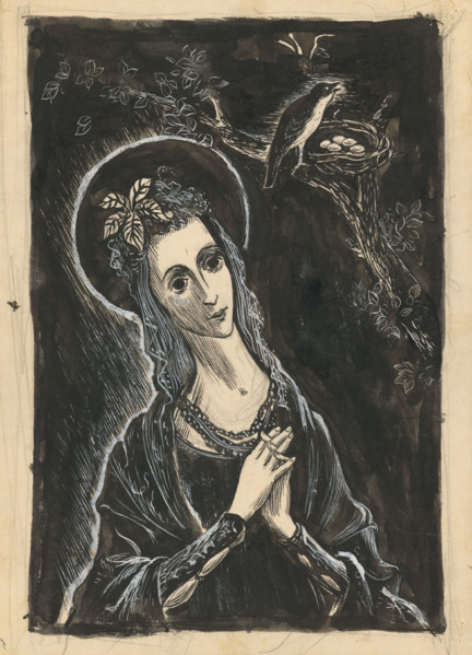 Saint with a Bird, 1939/1944.