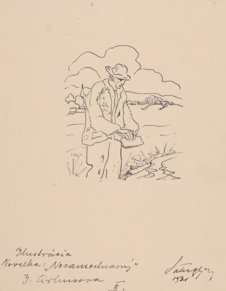 Unemployed, 1931.   Additional Info: Illustrations for the book - Jolana Cirbusova. Silent battles: