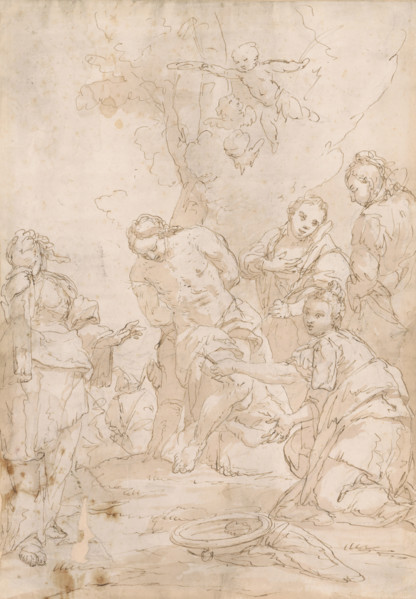 St. Irene and women treating St. Sebastian, 1701/1800.