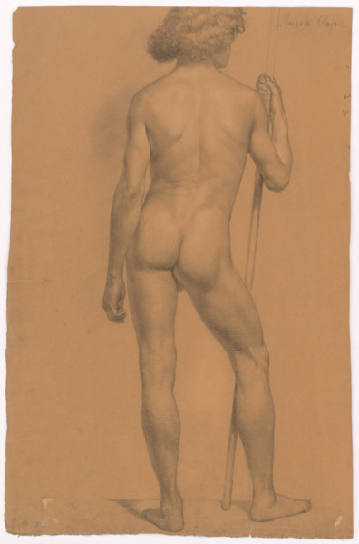 Study of a standing male nude from behind, 1898-1902.