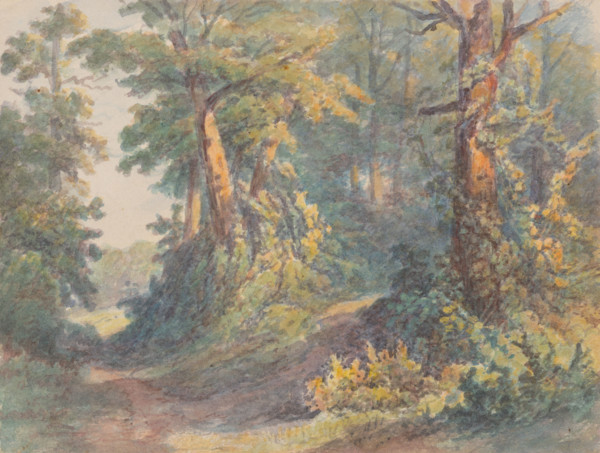 Forest motif, around 1900.
