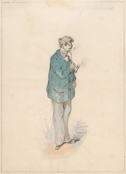 Man with a pipe, 1850.