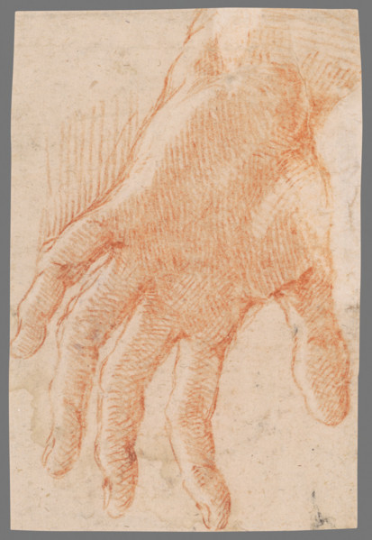 Study of a left hand, 1701/1800.