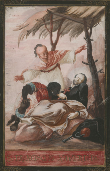 Death of St. Francis Xavier, 1700-1730.