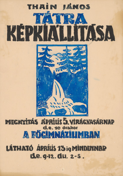 Poster for the exhibition of Tatra motifs, 1925.