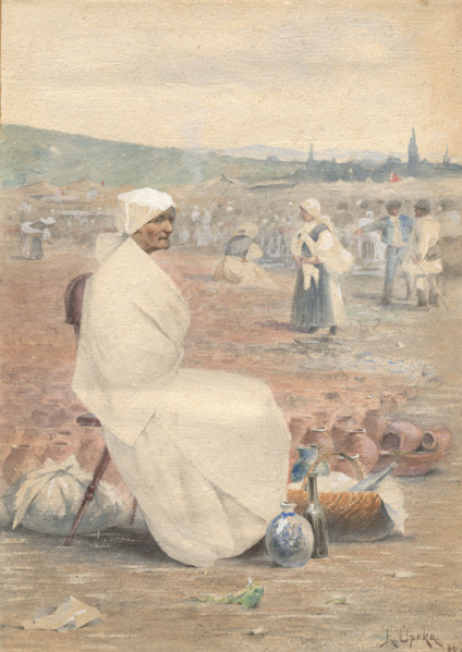 On the market in Myjava, 1886.