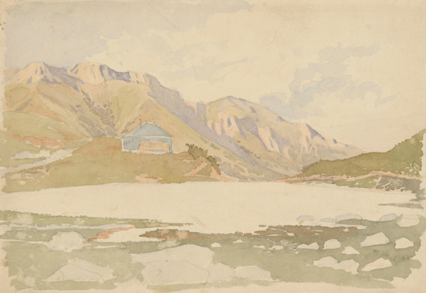 Kezmarska cottage above Belianské Tatras, 1875-1880.