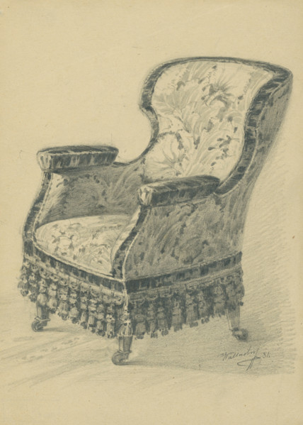Study of an armchair, 1931.