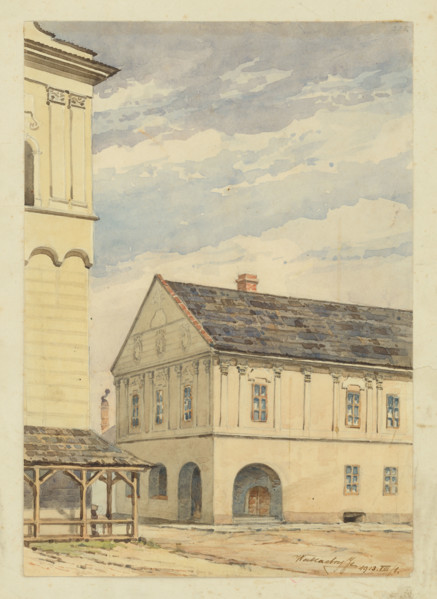 At the bell tower in Spisska Sobota, 1913.