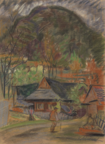 In the village, around 1933.