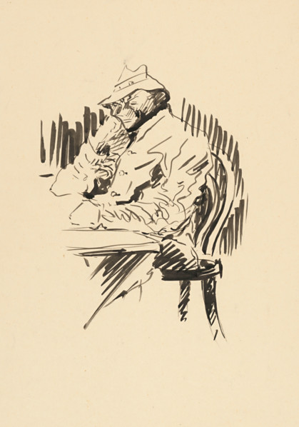 At the table (Study) , c1940.
