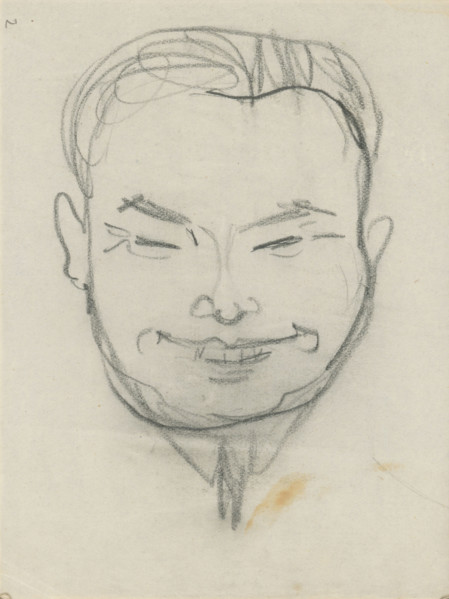 Sketchbook 3 Smiling face (sketch), 1st half 20th century.