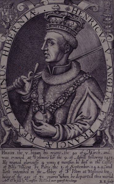 Portrait of Henry V, 1618.  Creator: Renold Elstrack.
