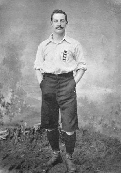 Portrait of the West Bromwich footballer, WJ Bassett, 1896.  Creator: John Arthur Draycott.