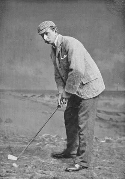 Portrait of the golfer JE Laidlay, 1896. Creator: W Crooke.