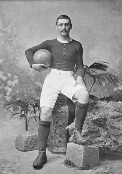 Portrait of the rugby player D McInroy, 1896.  Creator: Symmons & Thiele.