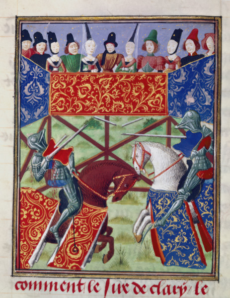 French knights jousting, 1470-1475.  Creator: Unknown.