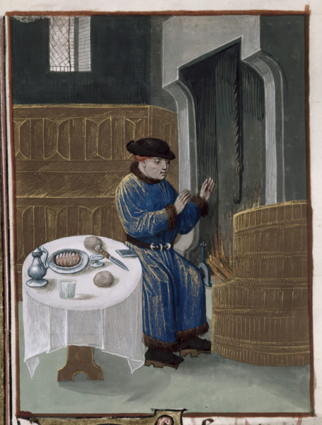Winter scene indoors, 1473-1483?  Creator: Unknown.