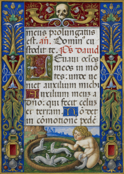 A putto playing with ermines, 1490-1520.  Creator: Giovan Pietro Birago.