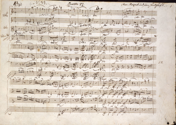Quartetto VI, 1785.  Creator: Mozart.