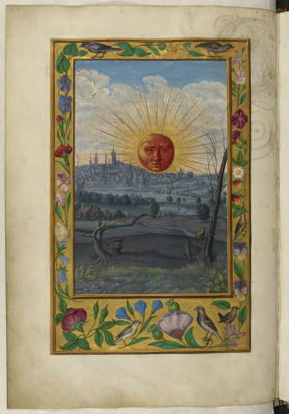 The Sun with a human face, 1582.  Creator: Unknown.