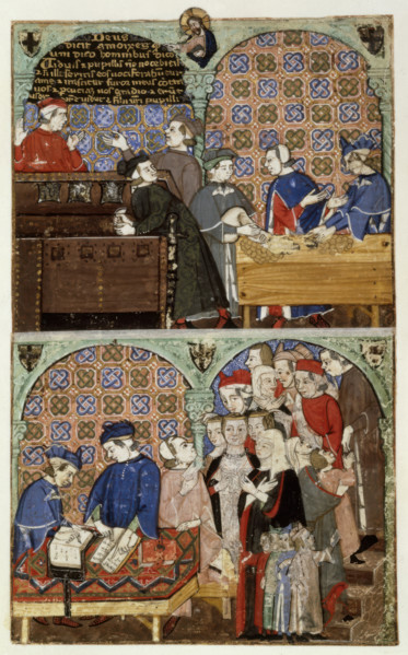Counting house, late 14th century.  Creator: The Monk of Hyeres.