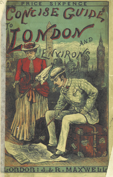 Tourists with map of London, 1885.  Creator: Unknown.