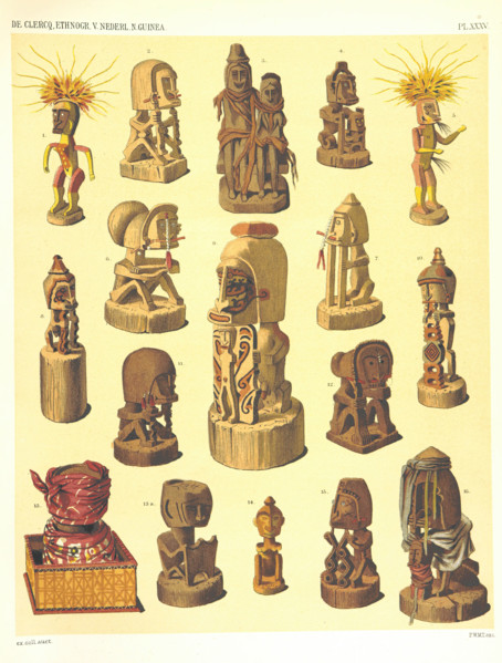 Sculptures from Dutch New Guinea, 1893. Creator: Unknown.