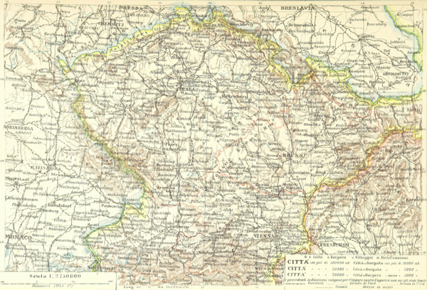 Map of part of Europe, 1898.  Creator: Unknown.