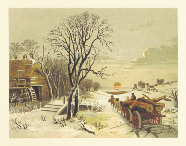 Wagon-load of logs, 1853. Creator: Unknown.