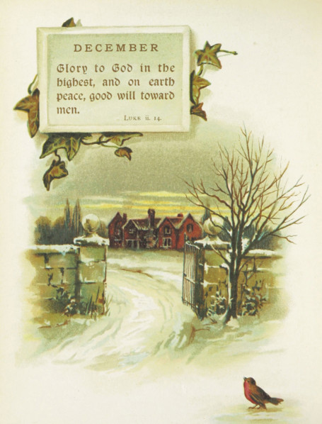 Religious verse for December, 1893.  Creator: Unknown.