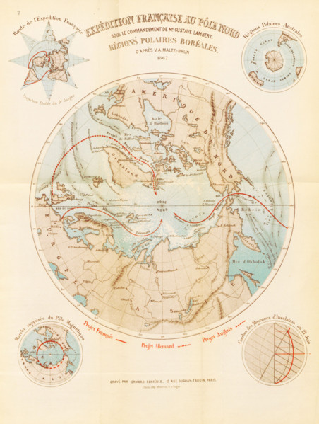 French expedition to the North Pole - Boreal Polar Regions, 1867.  Creator: Erhard Schièble.