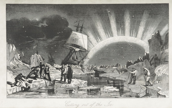 Cutting out of the ice, 1852.  Creator: Unknown.